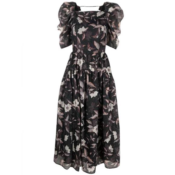 NEW ULLA JOHNSON talia dress in obsidian - Picture 2 of 3